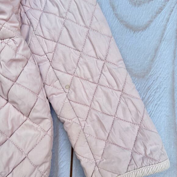 Ralph Lauren Quilted Kids Girls Size 6 Corduroy Trim Jacket Light Pink - Picture 6 of 10
